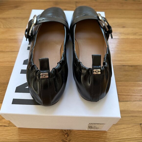 Ganni Buckle Strap Ballerinas - Picture 6 of 8